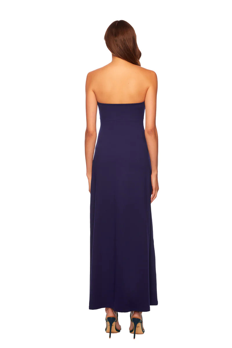 Slit Front Strapless Slit Dress