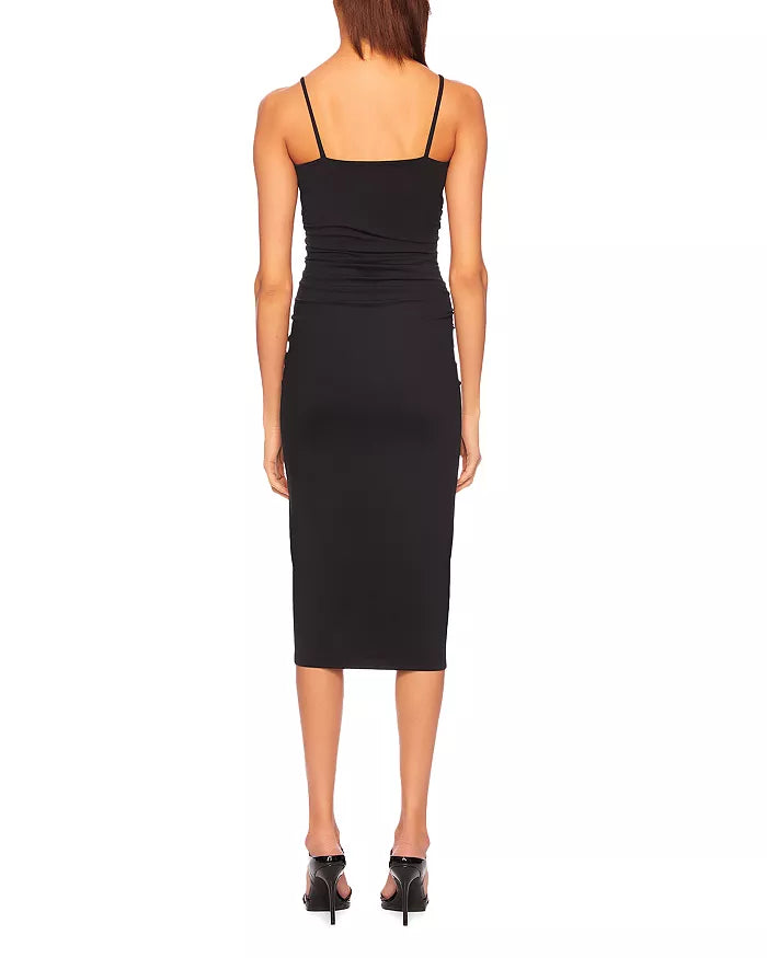 Strap Side Gather Dress