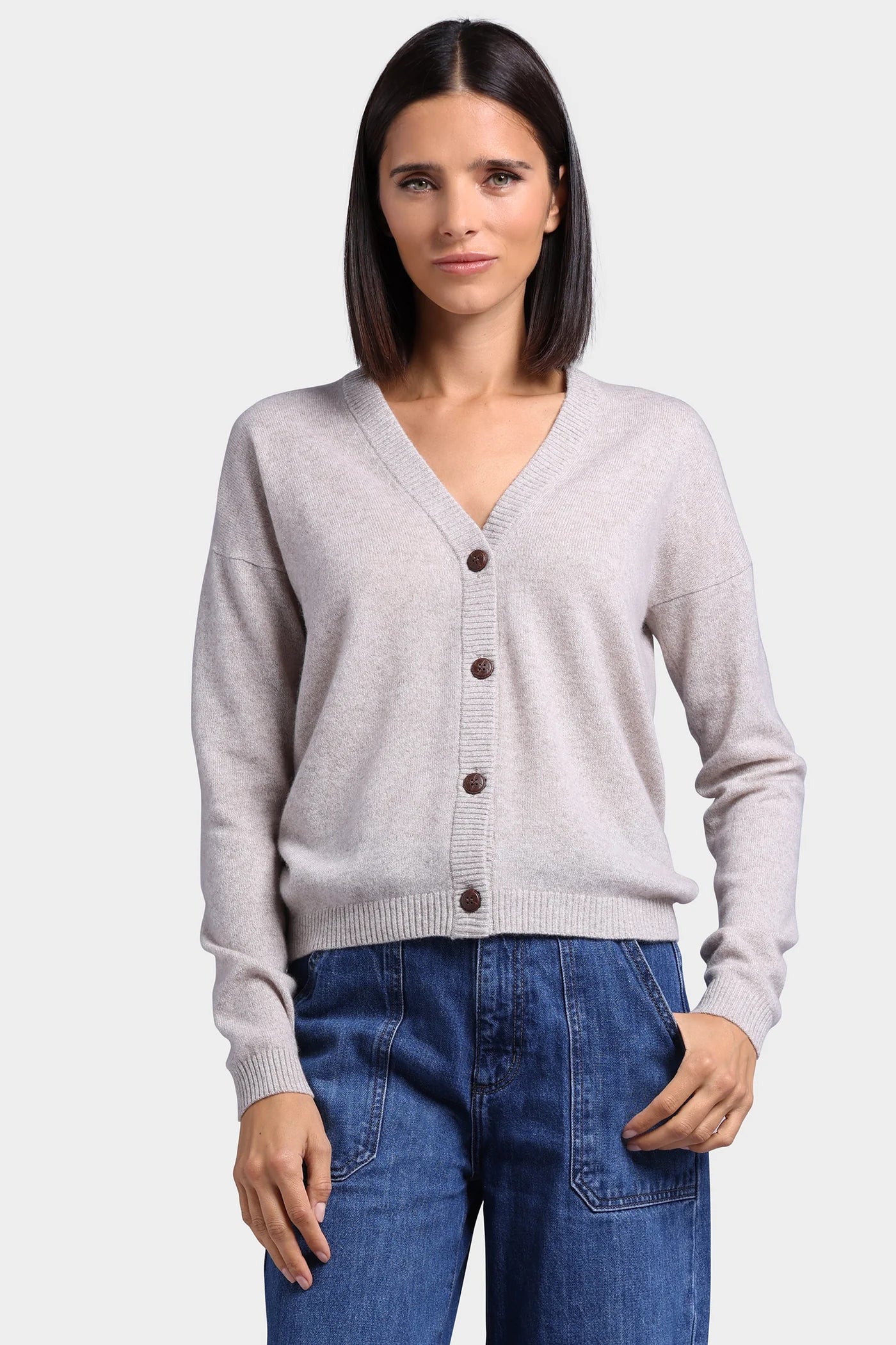 Cashmere V Neck Cardigan