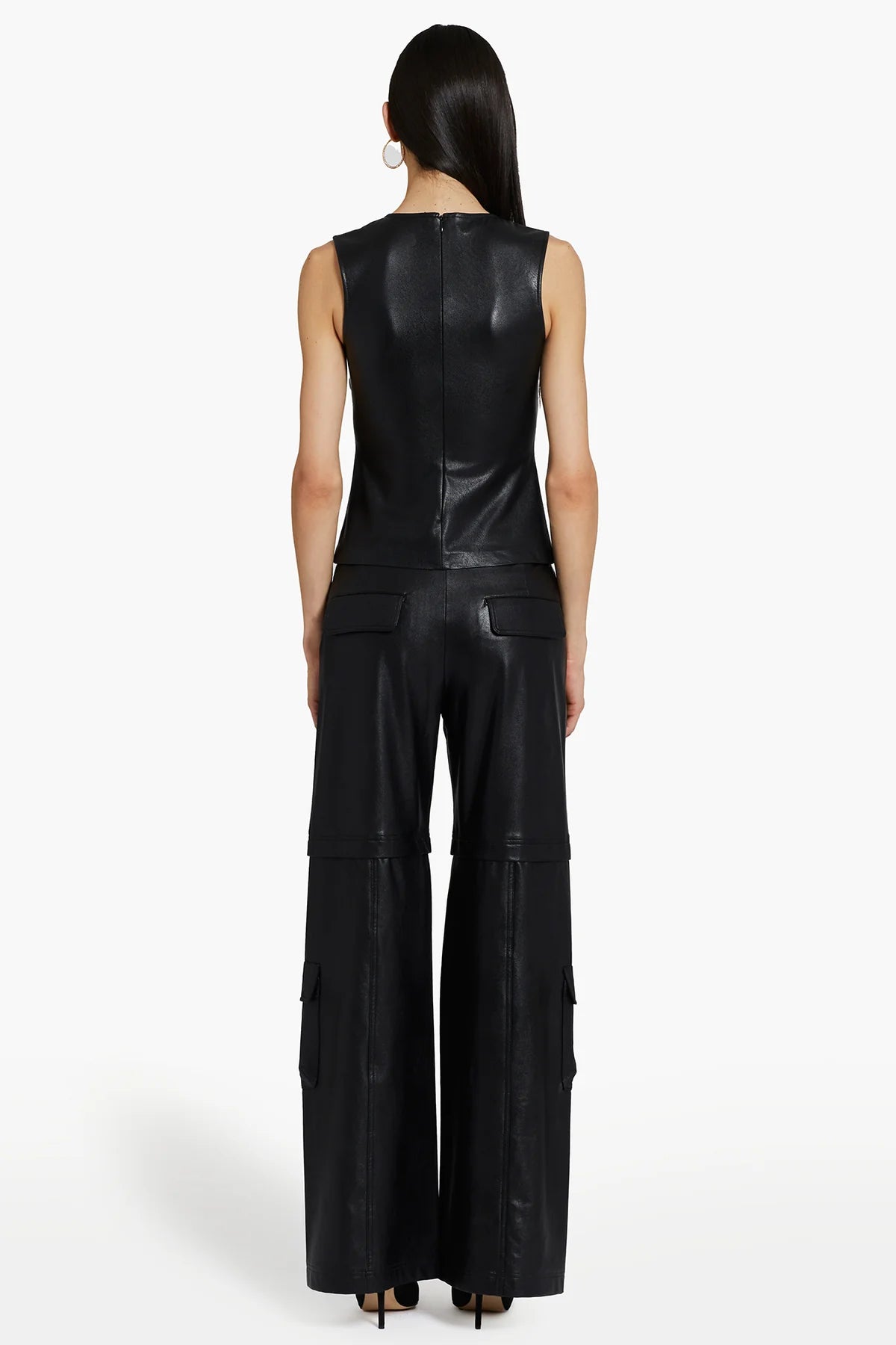 Damon Top in Faux leather