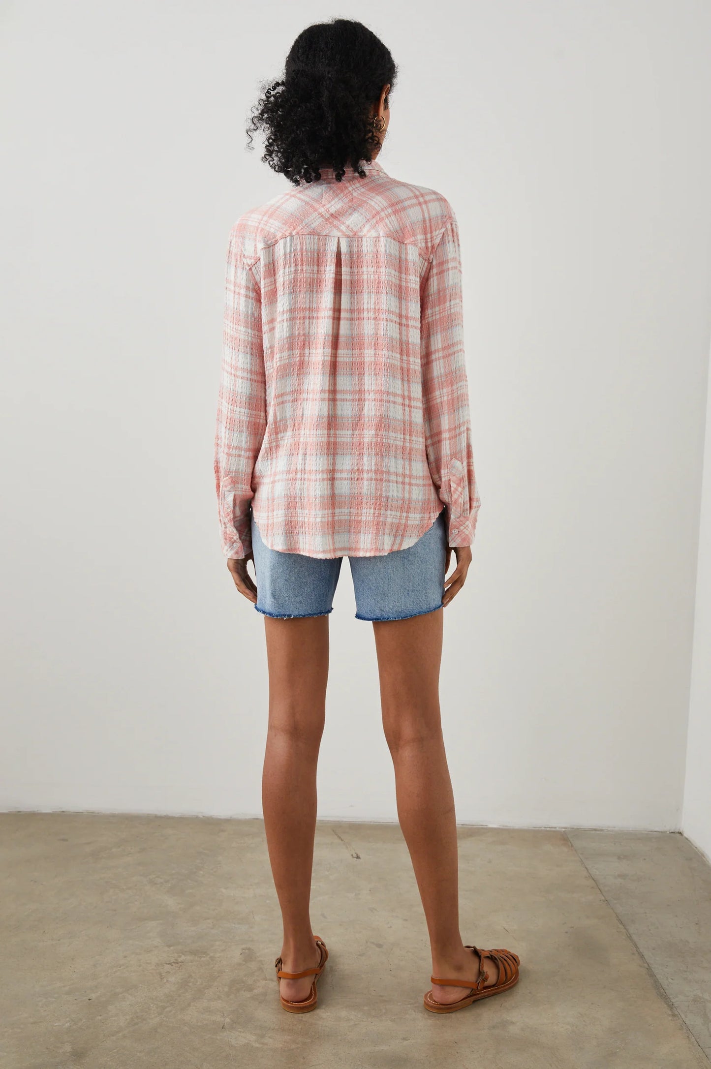 Brady Shirt White Peach Cloud