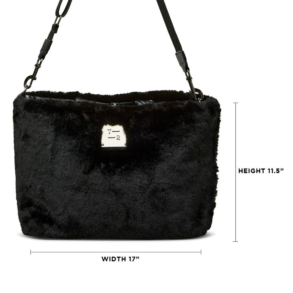Duplex Reversible Faux Fur Nylon Tote