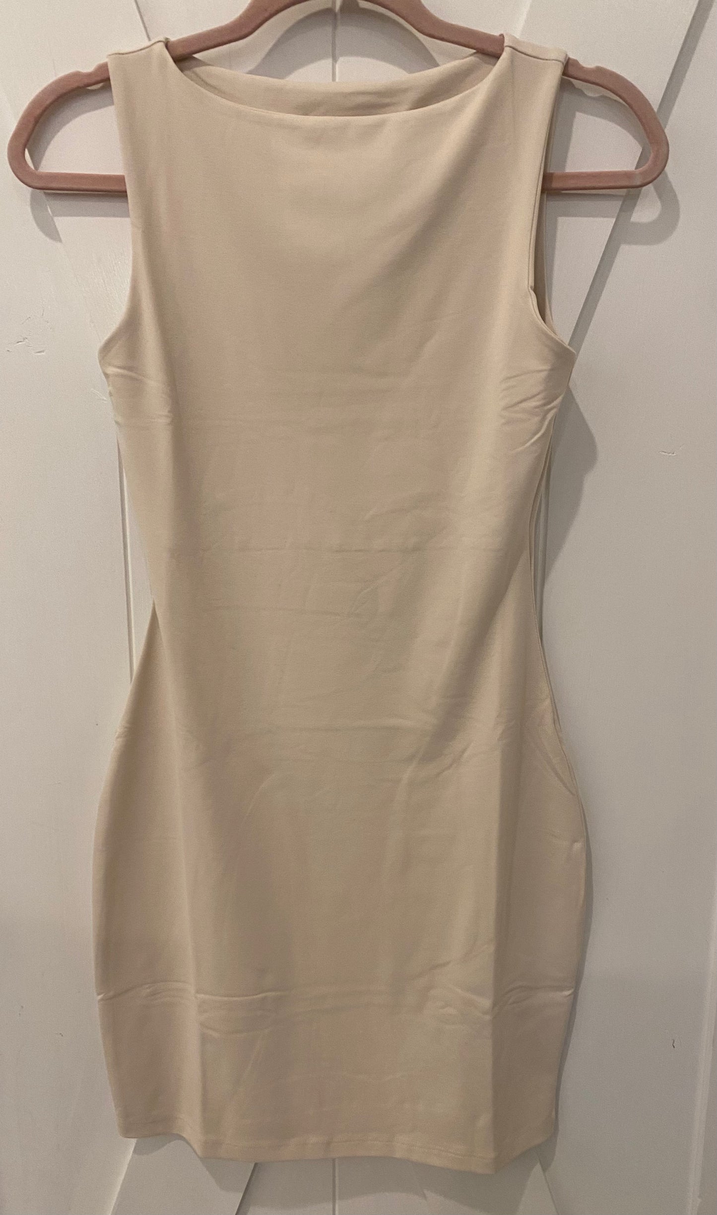 Boat Neck Dress (Blanched Almond)