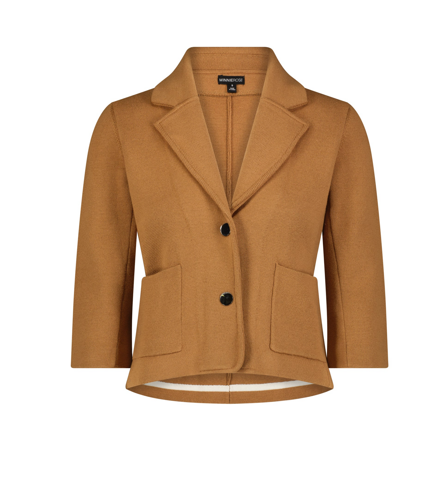 Cotton Blend Shrunken Blazer
