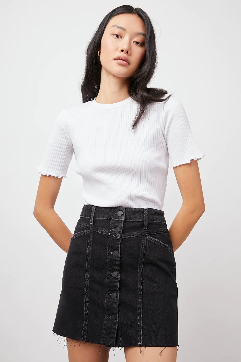 Canyon Skirt Inked Raw Hem