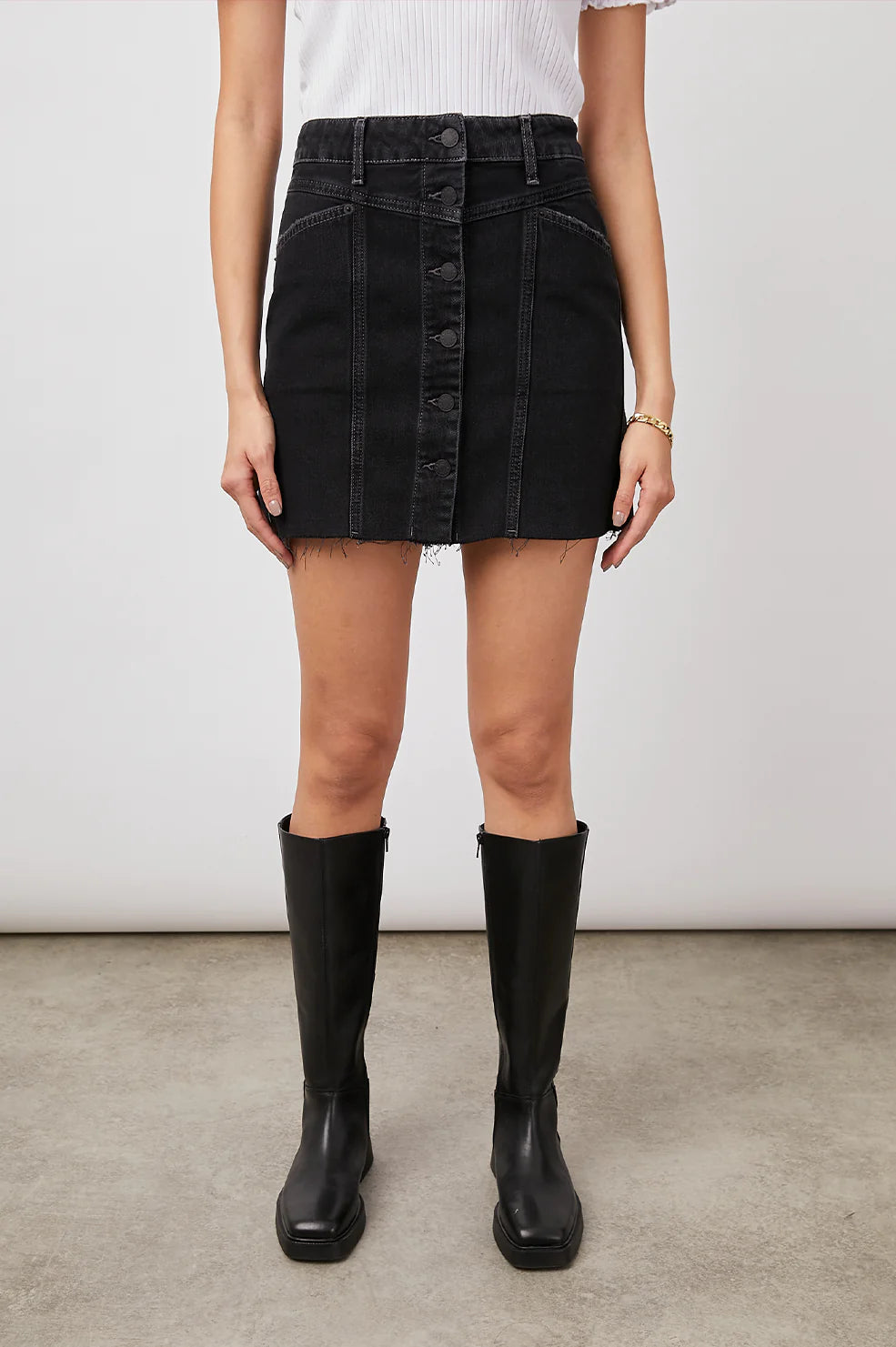 Canyon Skirt Inked Raw Hem