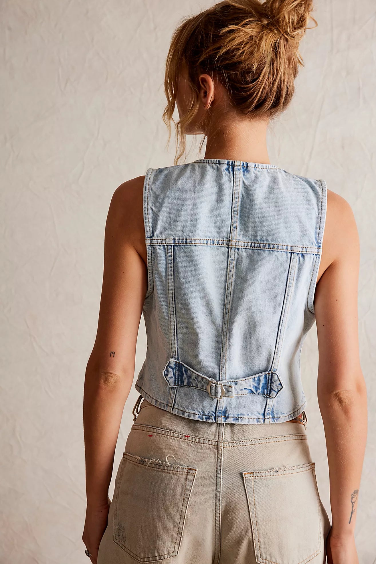 Tate Denim Vest in Boardwalk Blues
