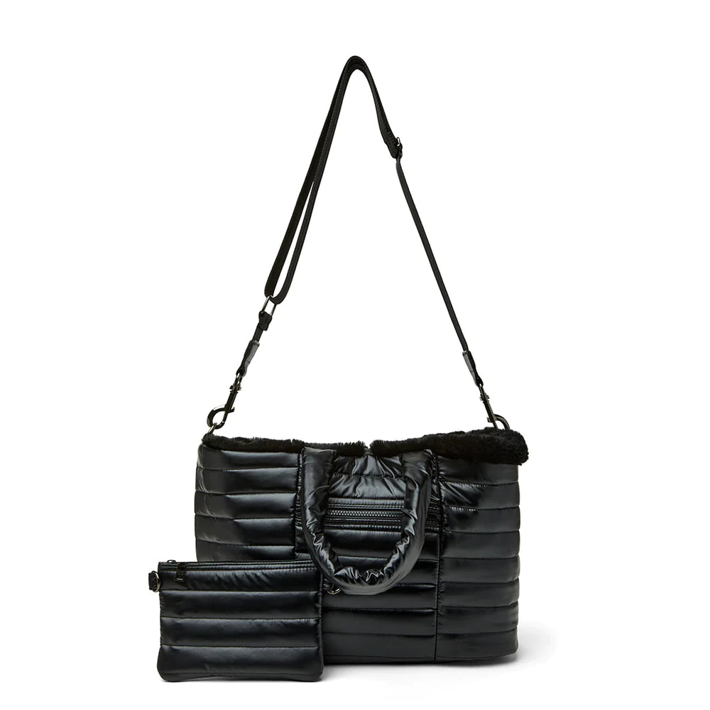 Duplex Reversible Faux Fur Nylon Tote