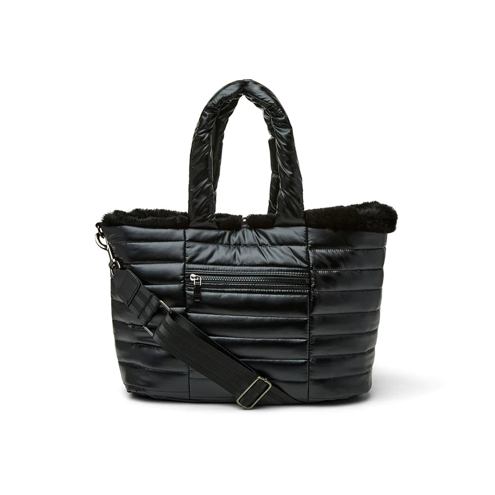 Duplex Reversible Faux Fur Nylon Tote