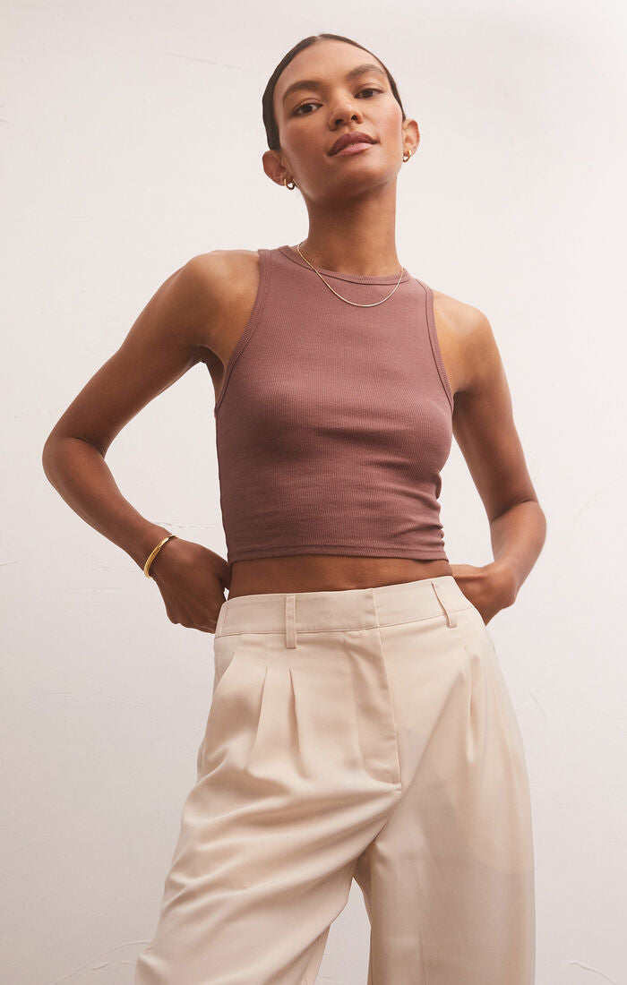 Hannah Cropped Rib Tank