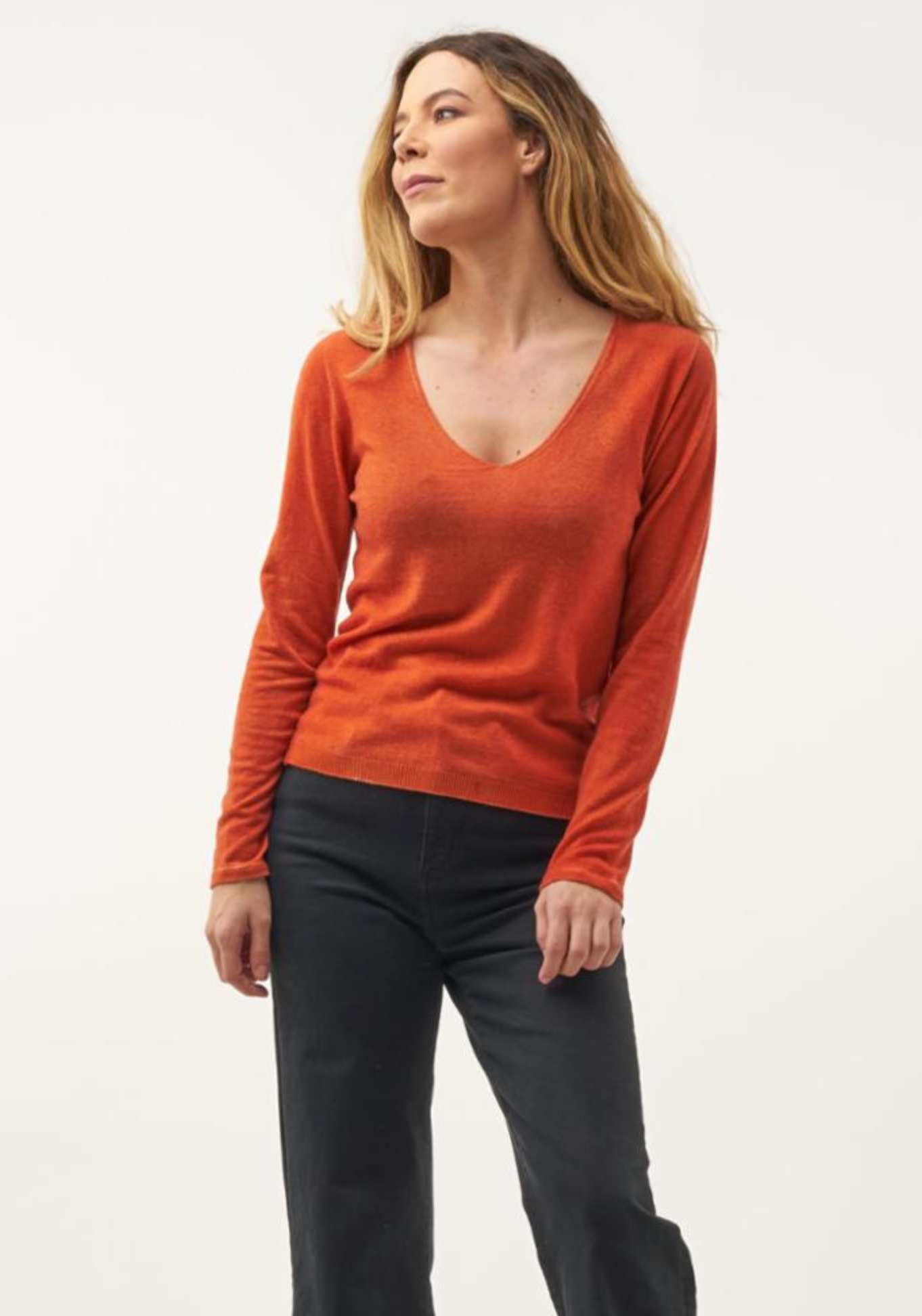 Cashmere HD L/S V Neck
