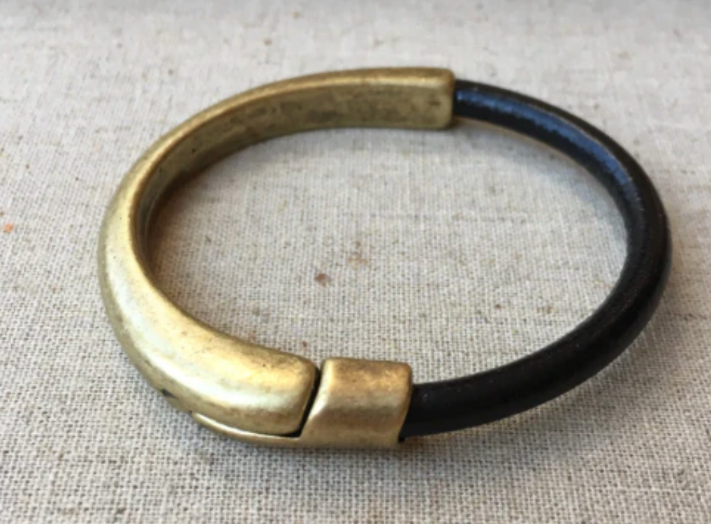 Medium Width Leather Bracelet