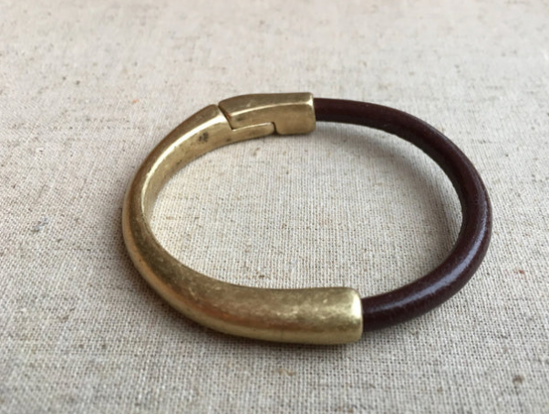 Medium Width Leather Bracelet