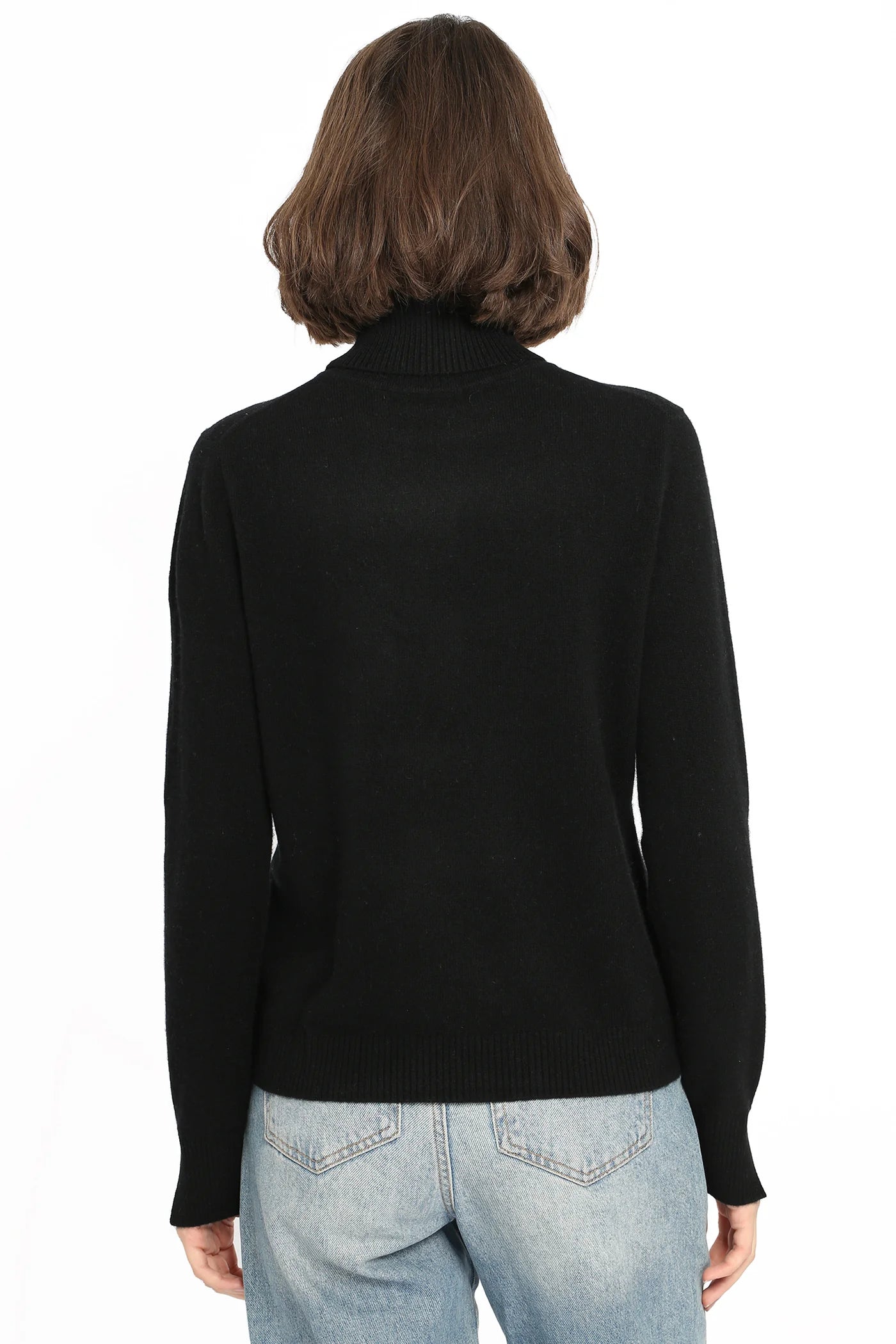 Cashmere Turtleneck w/ Slit Sleeve