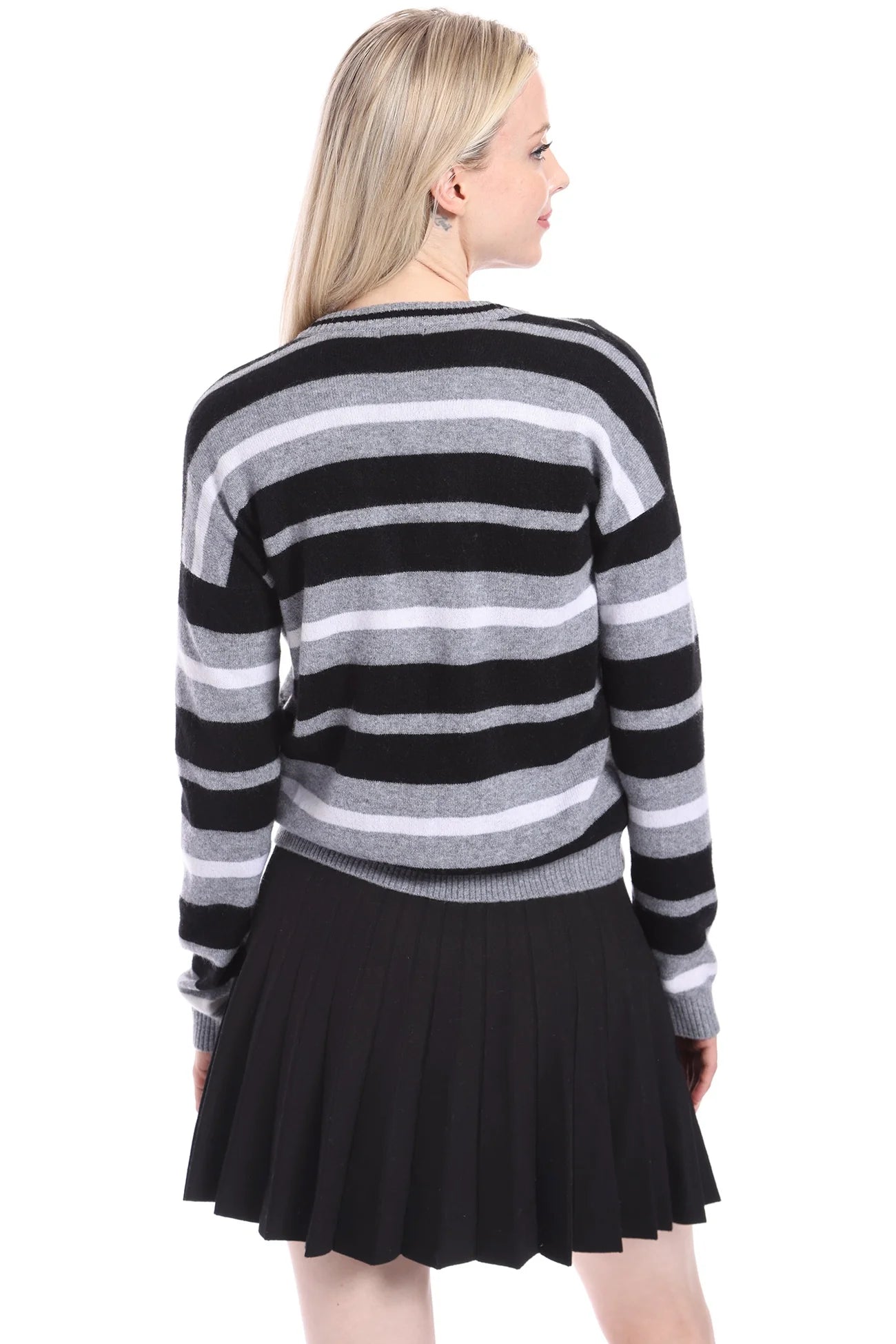 Cashmere Striped Cardigan