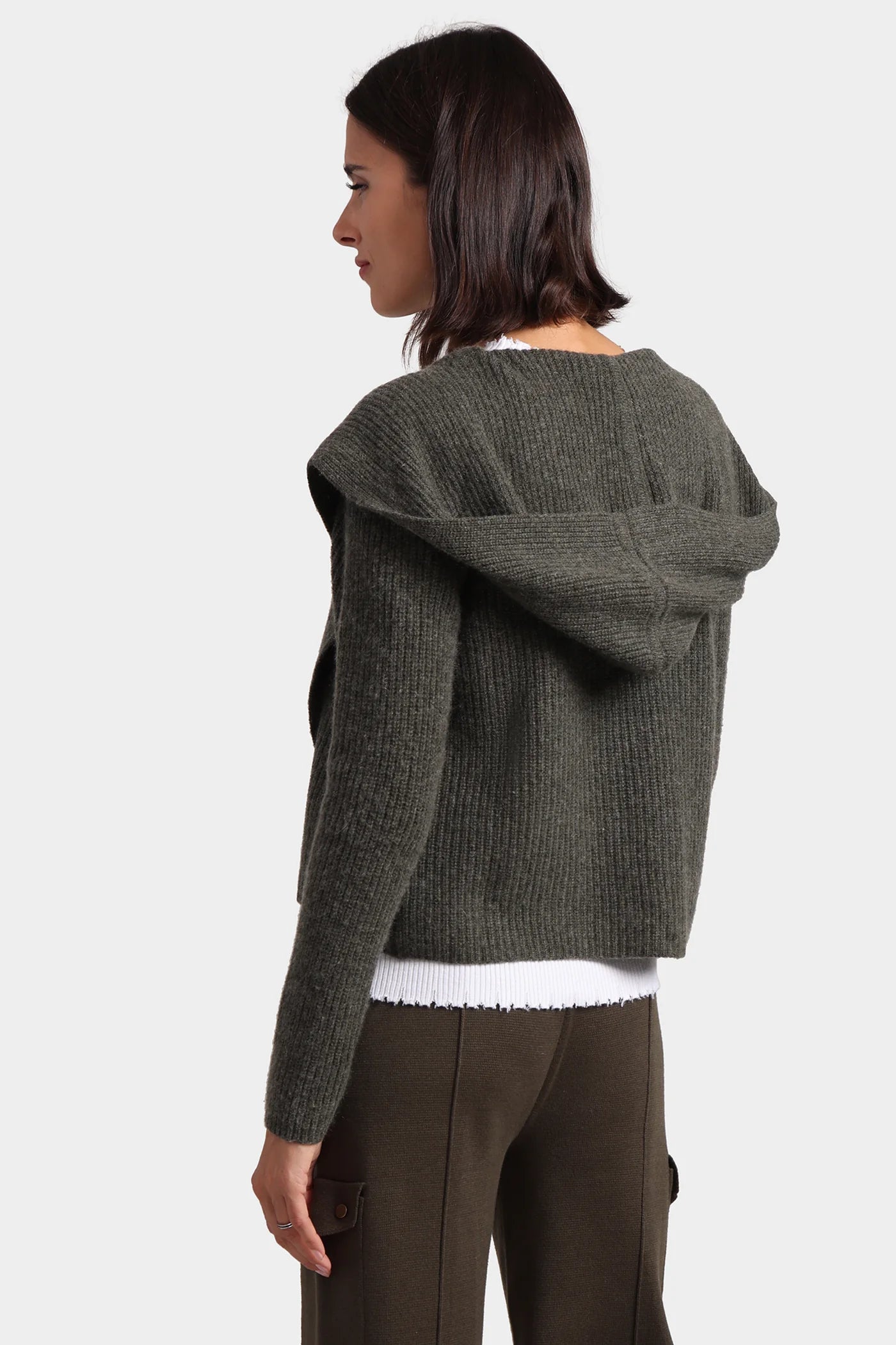 Cashmere 5GG Shaker Hooded Flyaway Cardigan