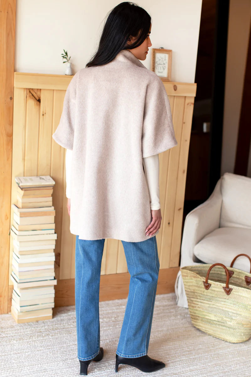 Layering Jacket- Sand Wool Mohair