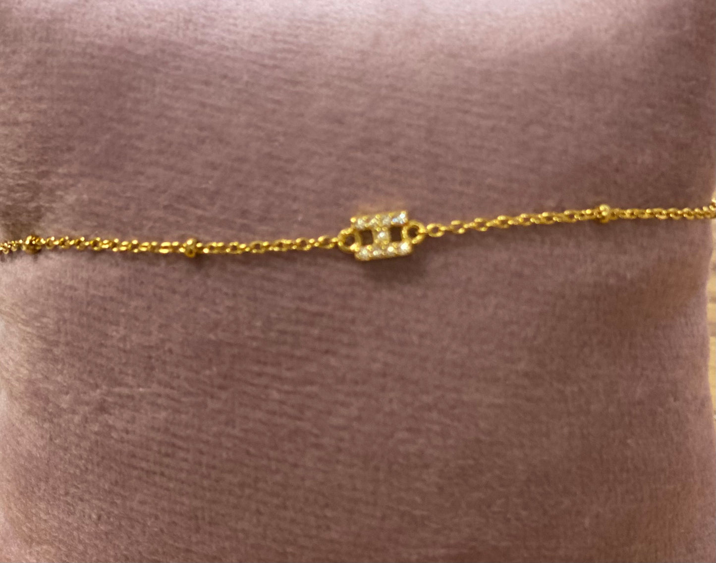 Petite Initial Chain Bracelet