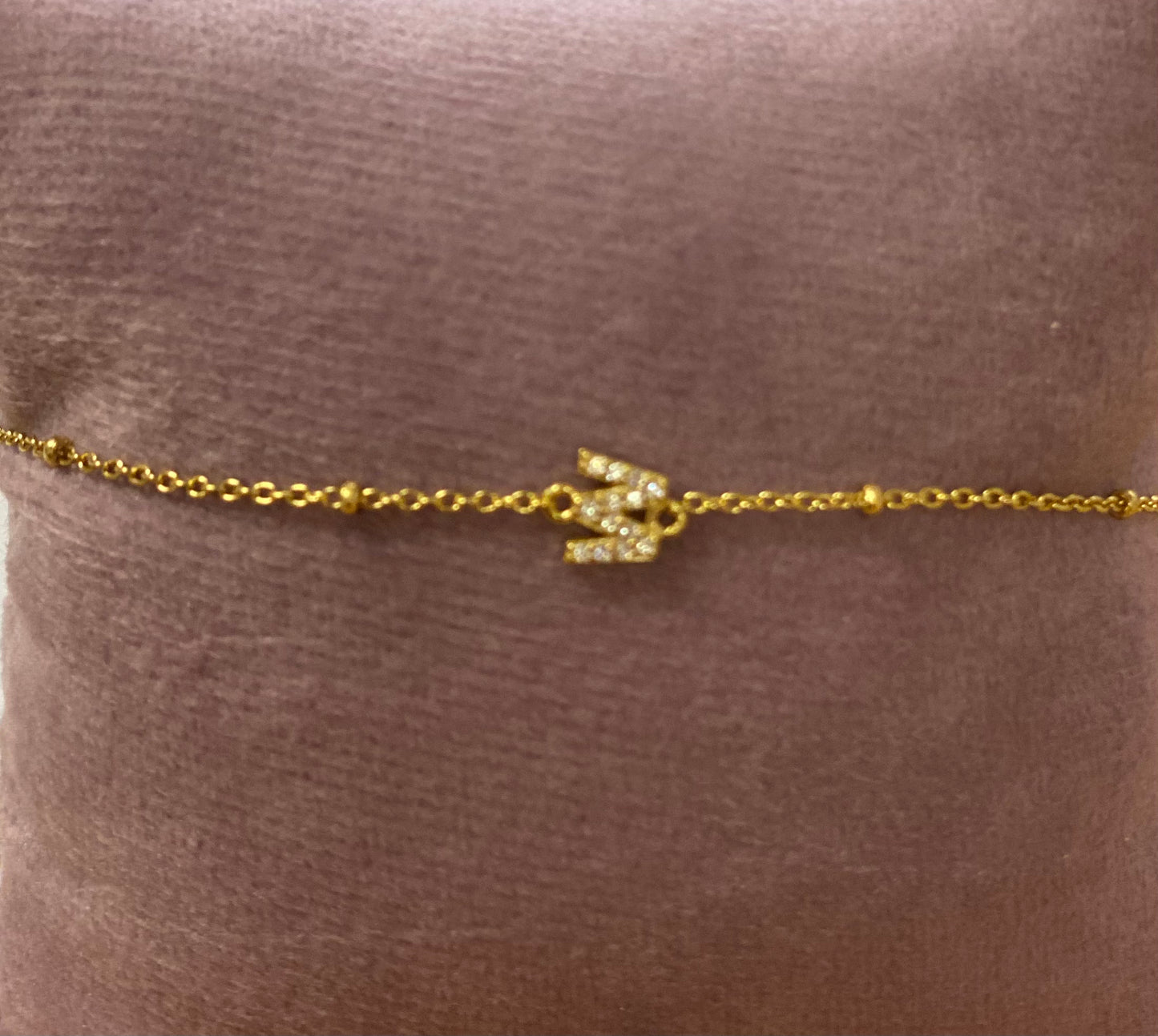 Petite Initial Chain Bracelet