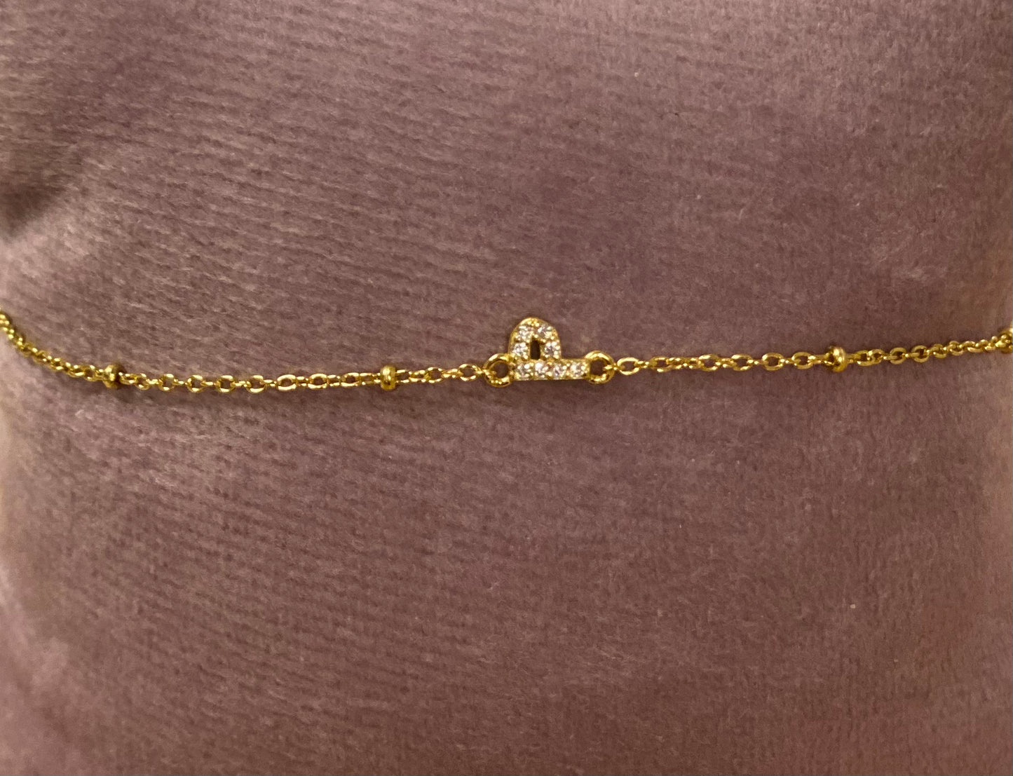 Petite Initial Chain Bracelet