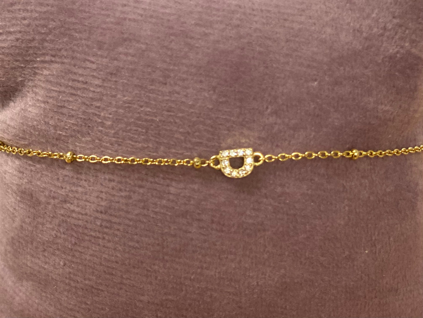 Petite Initial Chain Bracelet