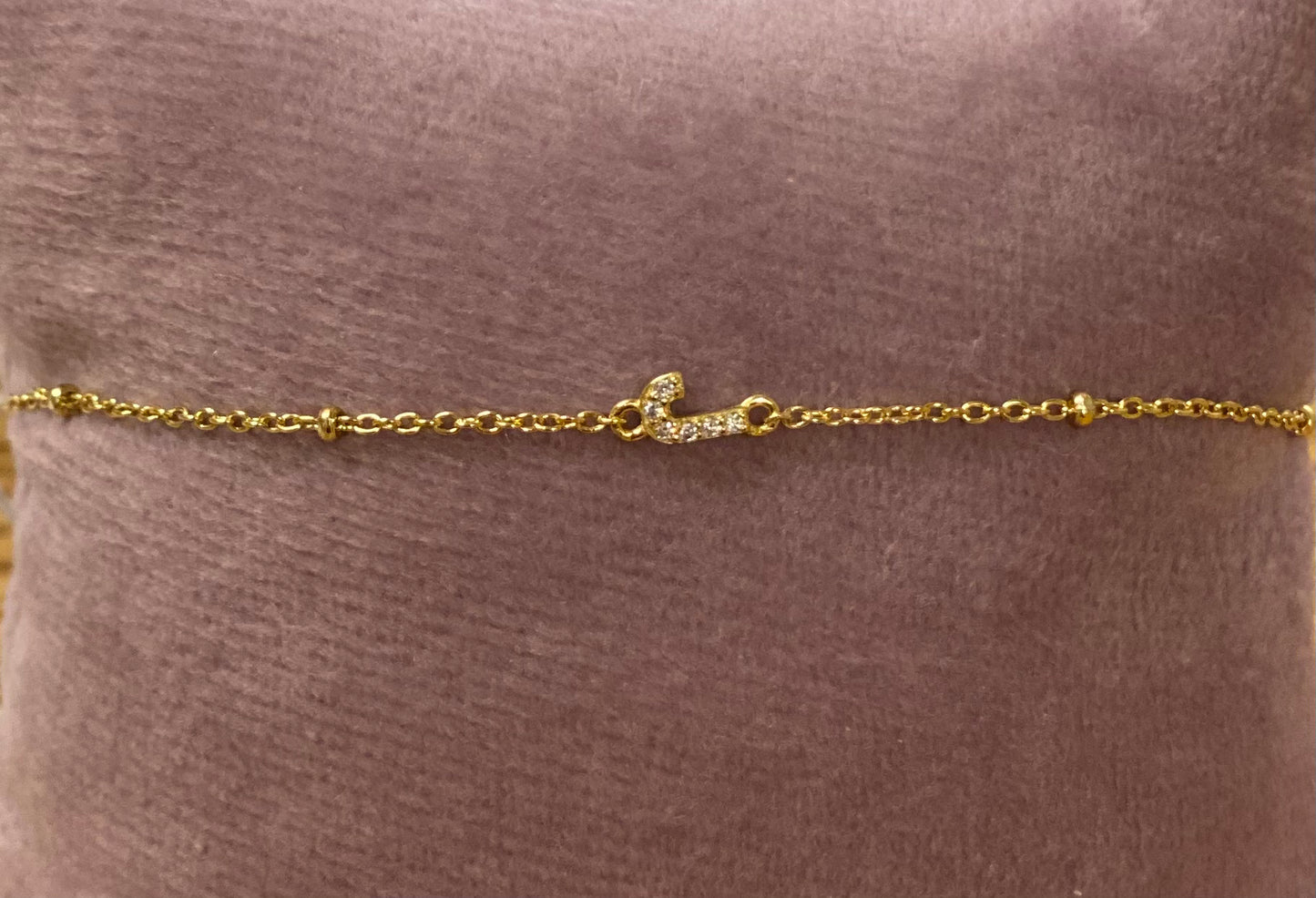 Petite Initial Chain Bracelet