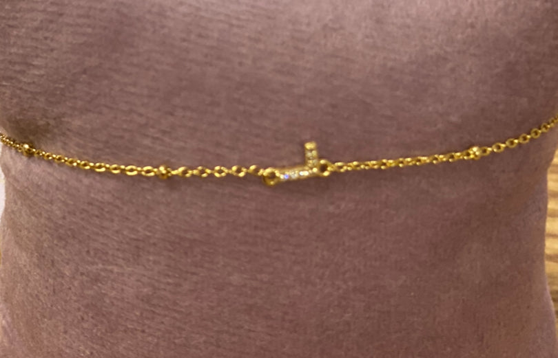 Petite Initial Chain Bracelet