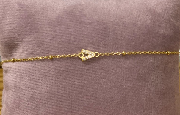 Petite Initial Chain Bracelet