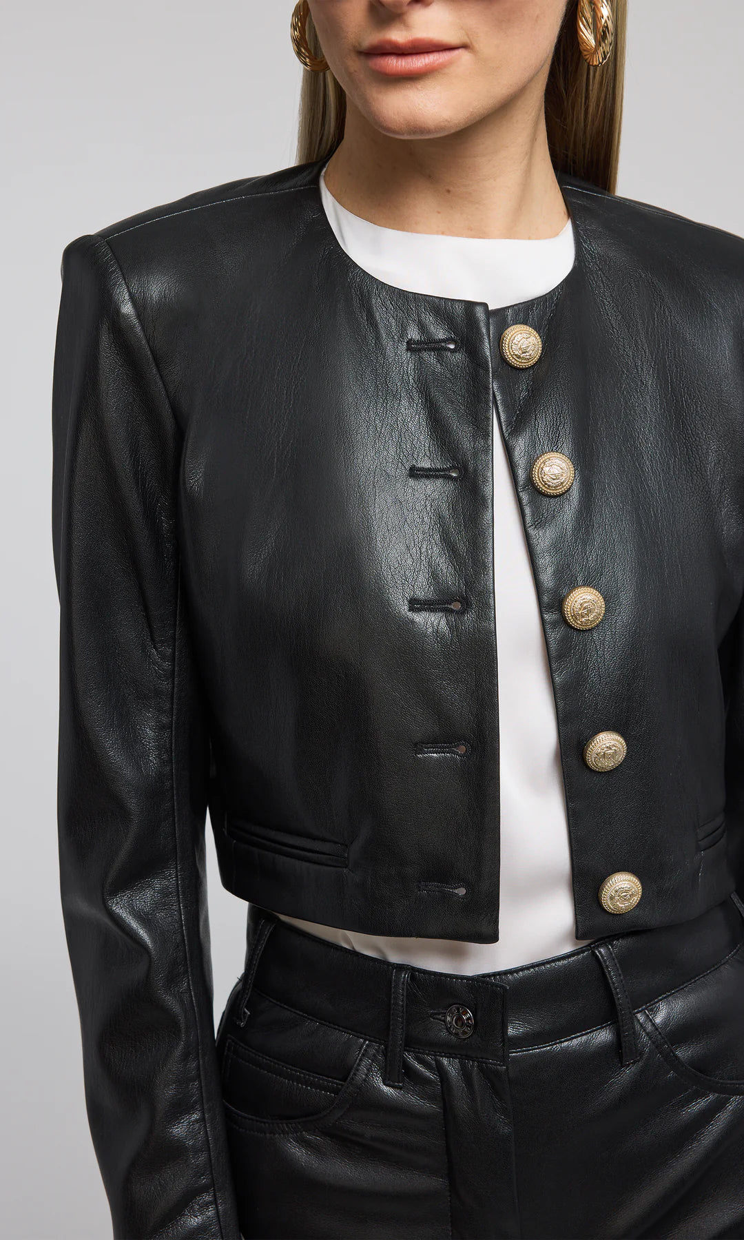 Marko Vegan Leather Blazer