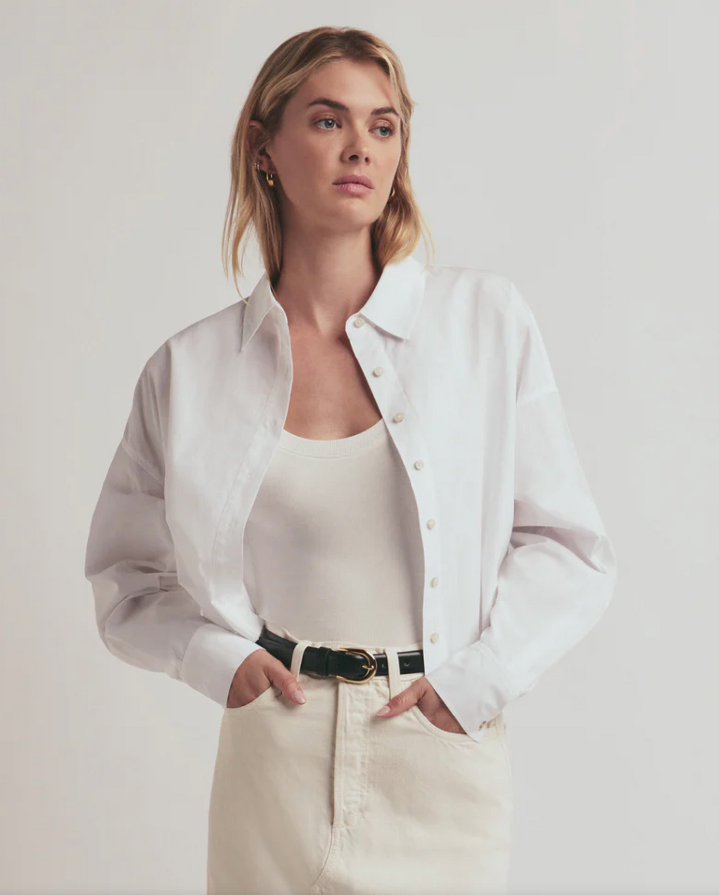 The Crop Ex-Boyfriend Shirt White