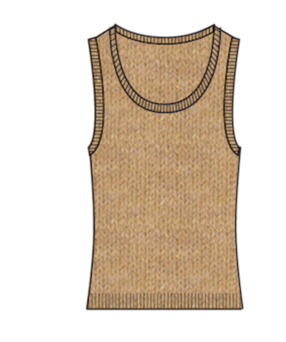 Cotton Cashmere Scoop Neck Tank