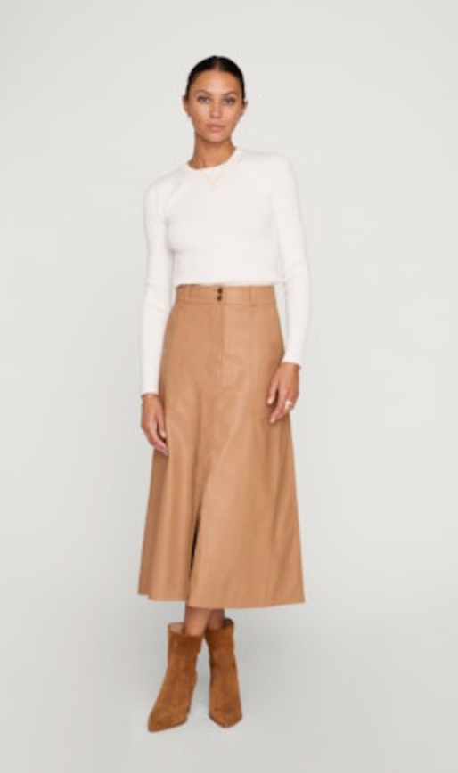 Mica Vegan Leather Dunes Skirt