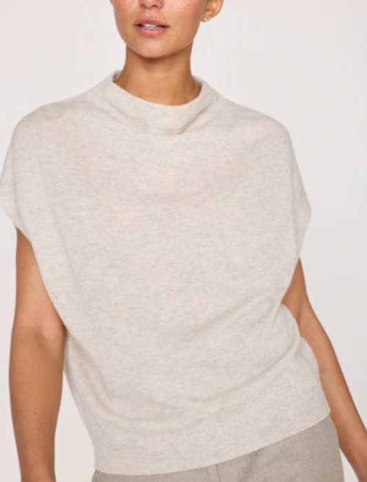 Morton Funnel Neck in Mist Melange