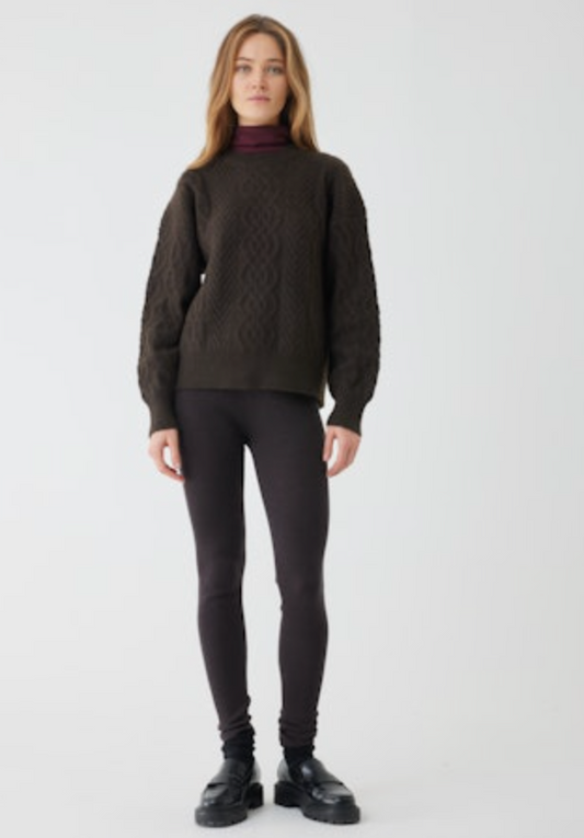 Yak Wool Cable Crewneck Sweater