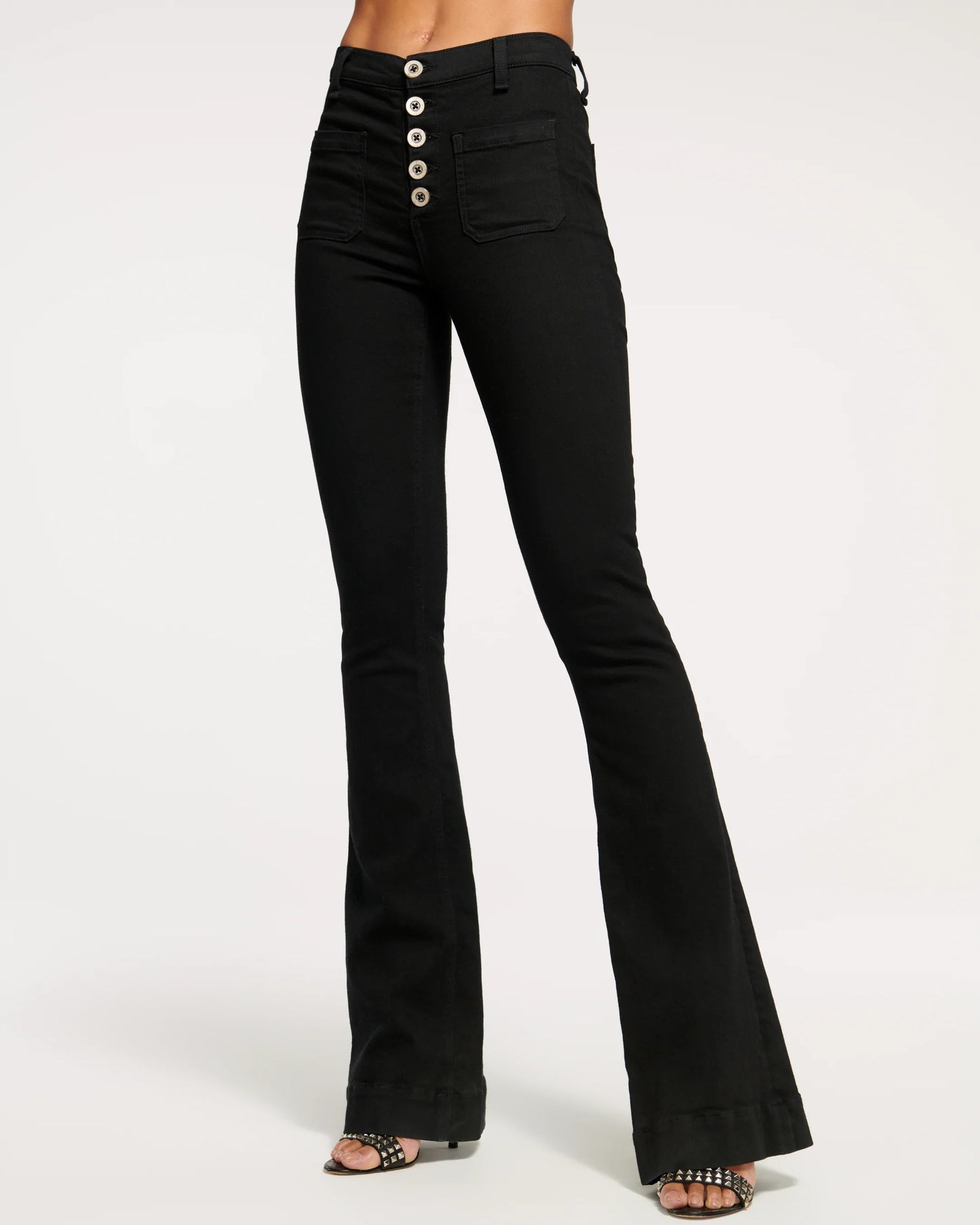 Cindy High-Rise Flare Black