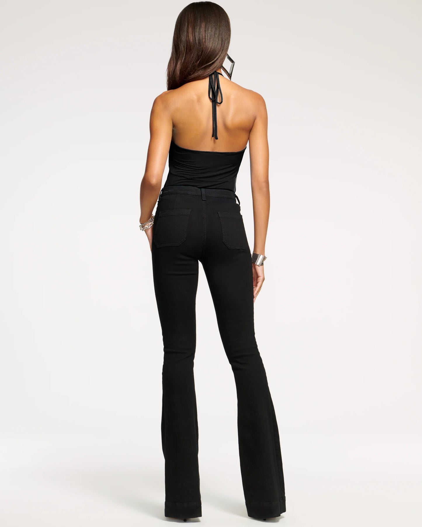 Cindy High-Rise Flare Black